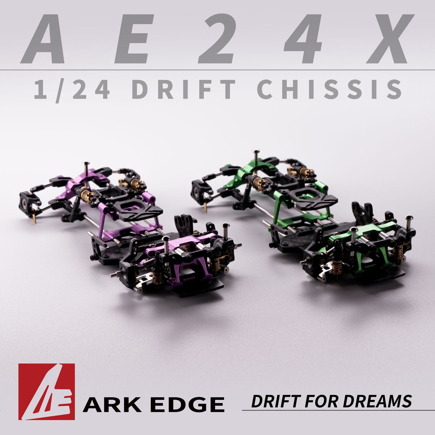 AE24X RC Drift Car Kit 1/24 Scale Micro RC Drift Chassis Kit