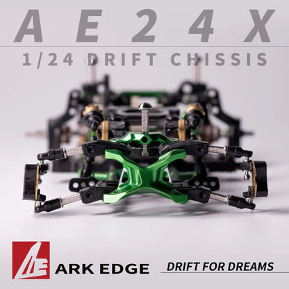 AE24X RC Drift Car Kit 1/24 Scale Micro RC Drift Chassis green